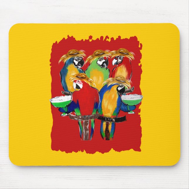 Drunkin Parrots Mouse Pad (Front)
