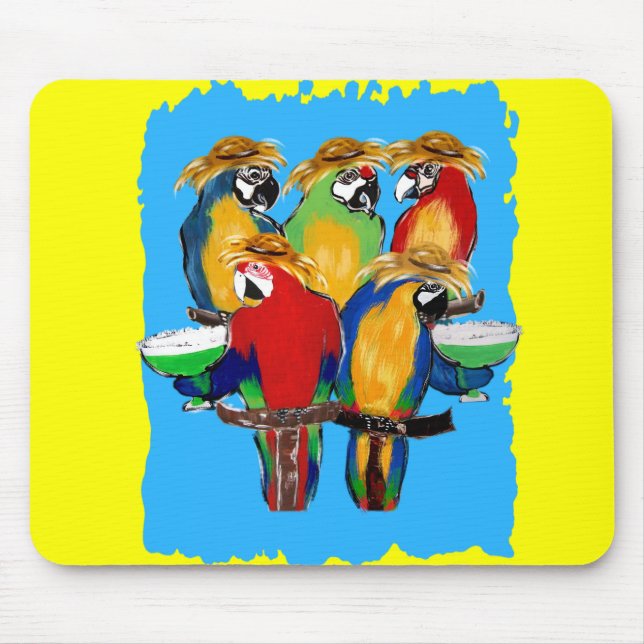 Drunkin Parrots Mouse Pad (Front)