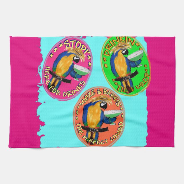 DRUNKIN PARROTS TOWEL (Horizontal)
