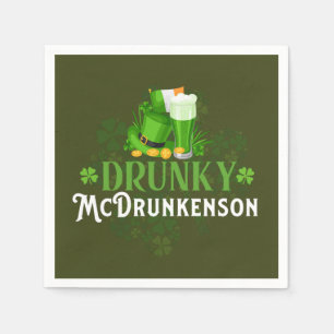 Drunky McDrunkerson St. Patrick's Day Napkins