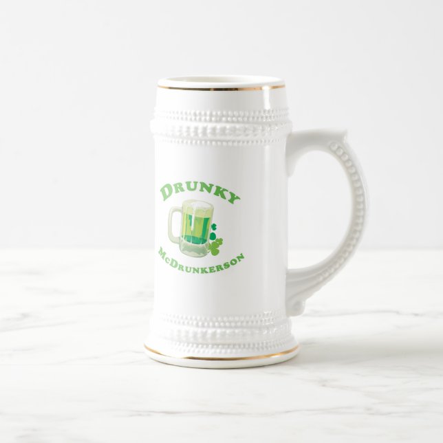 DRUNKY MCDRUNKERSON T-Shirt Beer Stein (Right)