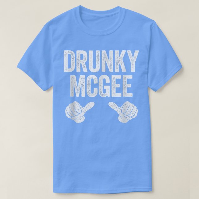 Drunky Mcgee St Patricks Day Couple  T-Shirt (Design Front)