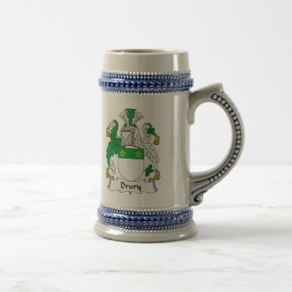 Drury Family Crest Beer Stein