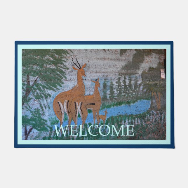 Druze Street Art - Gazelle Doormat (Front)