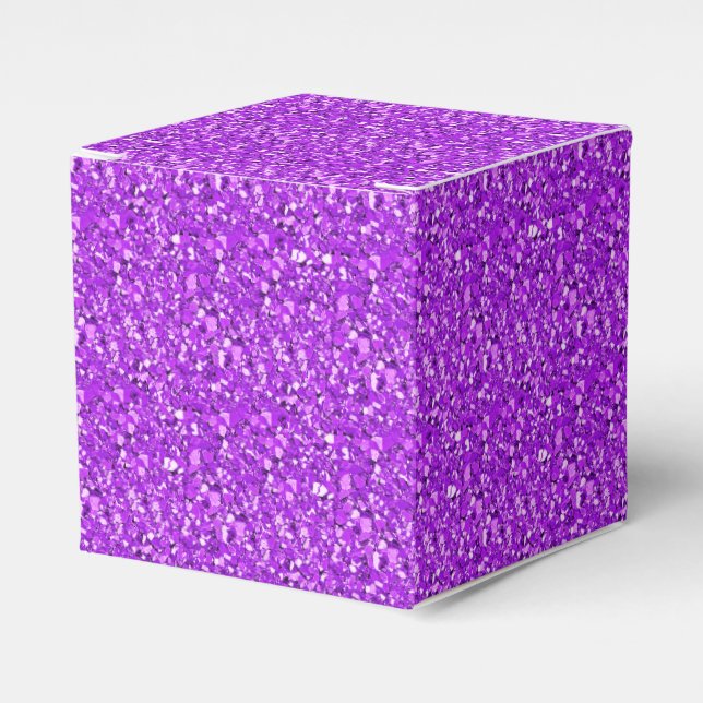 Druzy crystal - amethyst purple favor boxes (Front Side)