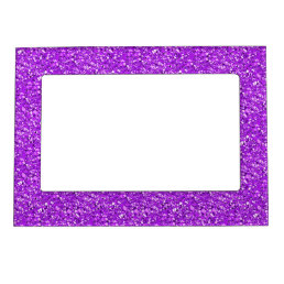 Druzy crystal - amethyst purple magnetic photo frame