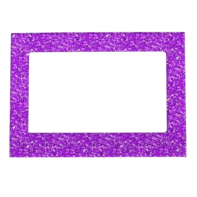 Druzy crystal - amethyst purple magnetic photo frame (Front)