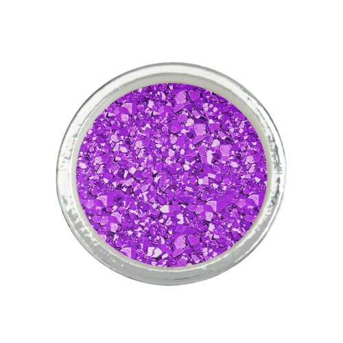 Druzy crystal _ amethyst purple ring