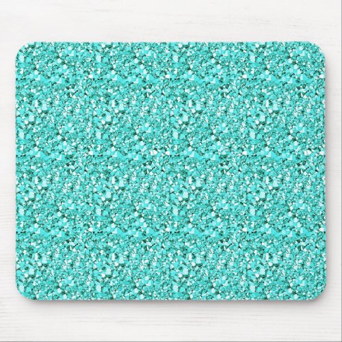 Druzy crystal _ aquamarine blue mouse pad