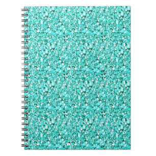 Druzy crystal - aquamarine blue notebook
