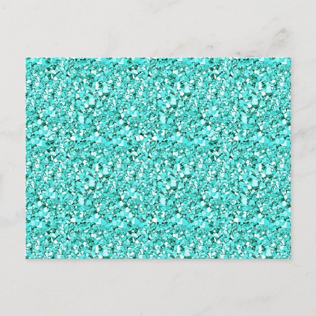 Druzy crystal - aquamarine blue postcard (Front)