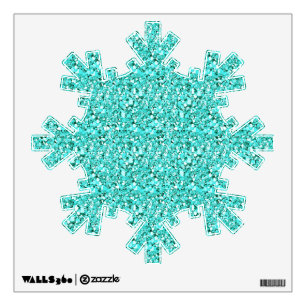 Druzy crystal - aquamarine wall decal