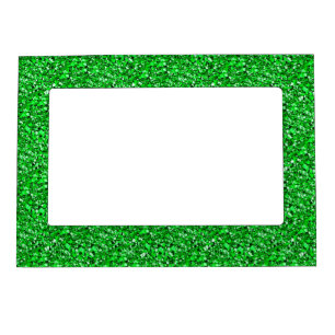 Druzy crystal - emerald green magnetic picture frame