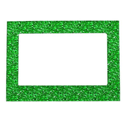Druzy crystal _ emerald green magnetic picture frame