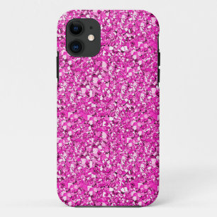 Druzy crystal - fuchsia pink iPhone 11 case