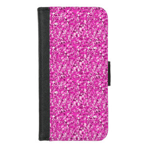Druzy crystal - fuchsia pink iPhone 8/7 wallet case