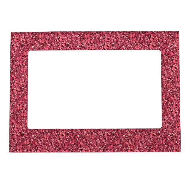 Druzy crystal - garnet red magnetic frame (Front)