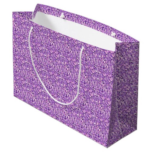 Druzy crystal _ light orchid large gift bag