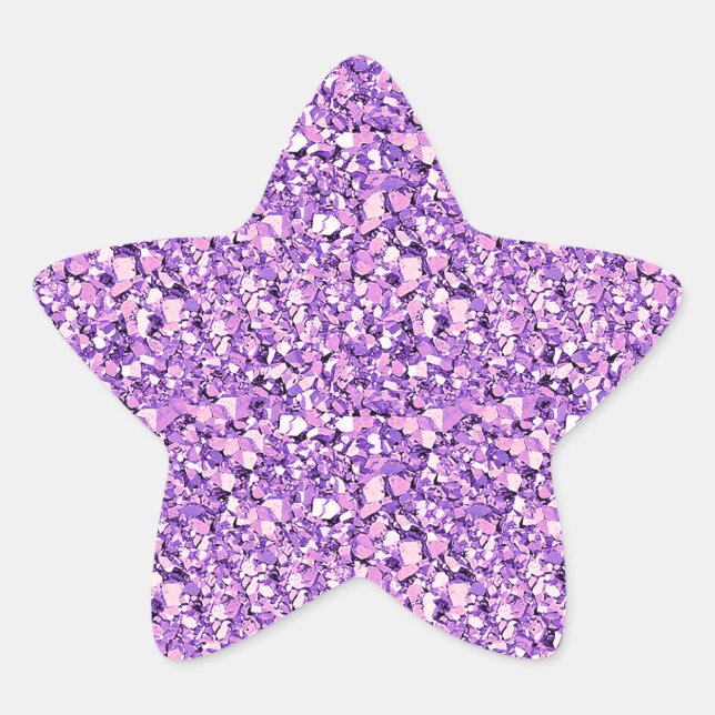 Druzy crystal - light orchid star sticker (Front)