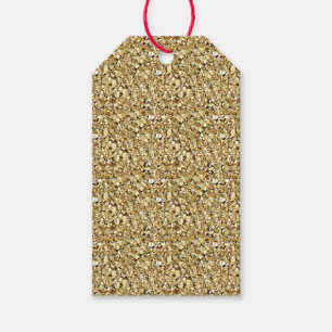 Druzy crystal - metallic gold gift tags