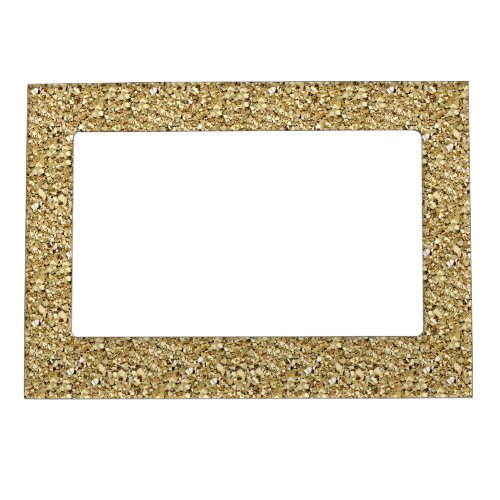 Druzy crystal _ metallic gold magnetic photo frame
