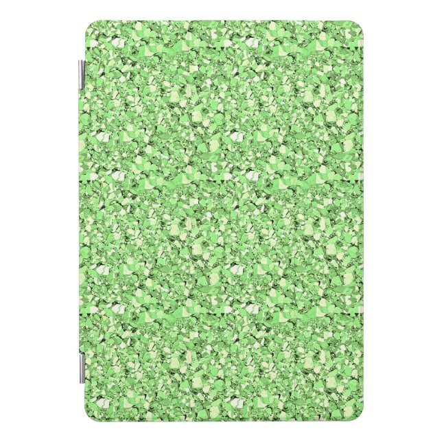 Druzy Crystal Pattern, Peridot Green iPad Pro Cover (Front)