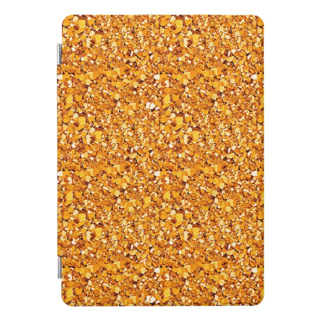 Druzy Crystal Pattern, Tangerine Orange iPad Pro Cover (Front)