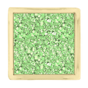 Druzy crystal - peridot green gold finish lapel pin