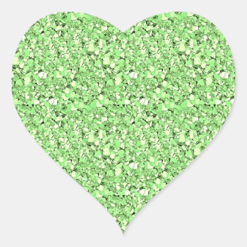 Druzy crystal _ peridot green heart sticker