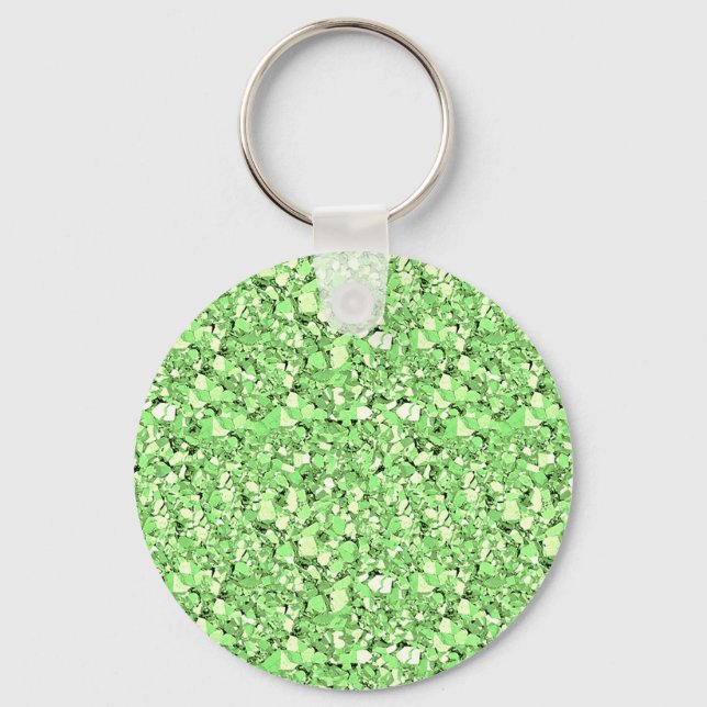 Druzy crystal - peridot green keychain (Front)
