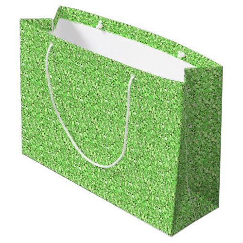 Druzy crystal _ peridot green large gift bag