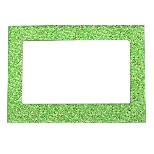 Druzy crystal _ peridot green magnetic photo frame