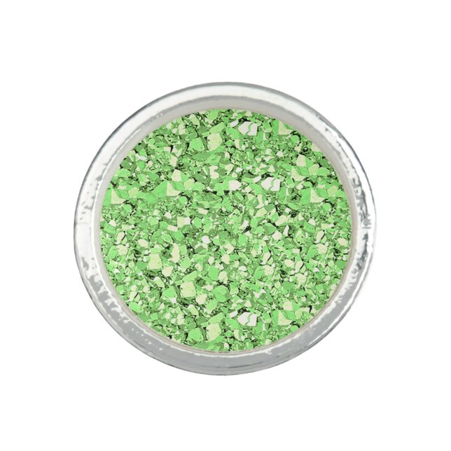 Druzy crystal - peridot green ring (Front)
