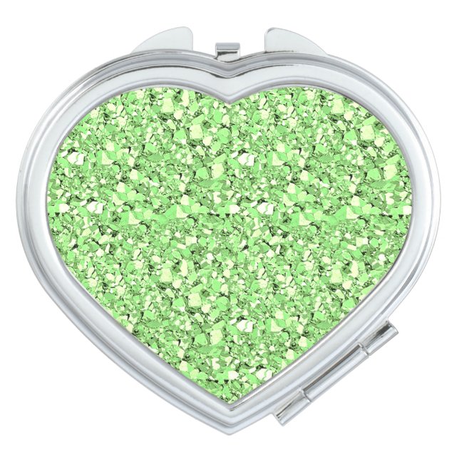 Druzy crystal - peridot green vanity mirror (Front)