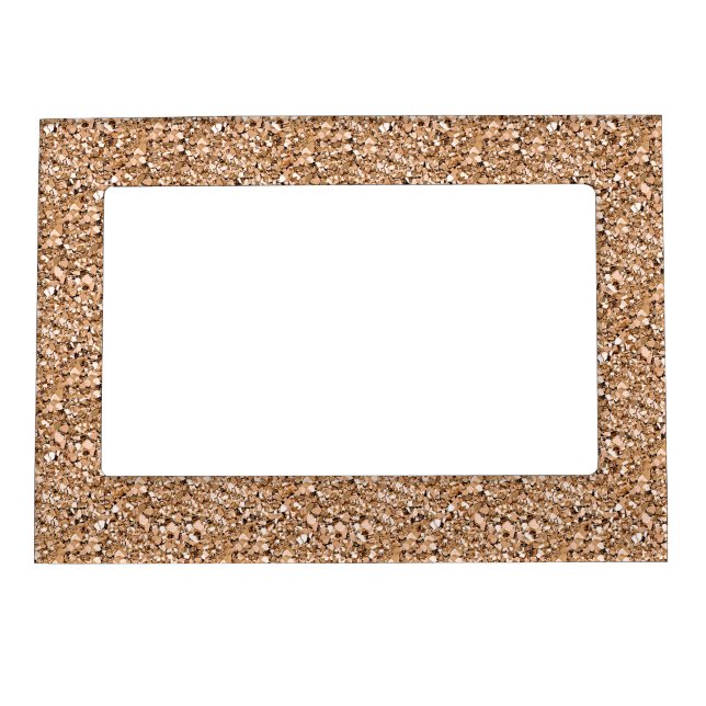 Druzy crystal - rose gold color magnetic frame (Front)