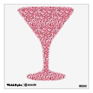 Druzy crystal - rose quartz pink wall decal