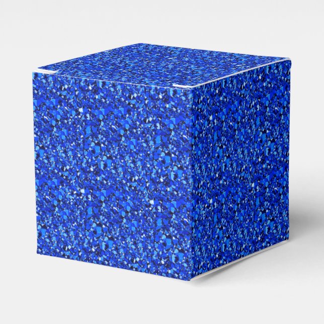 Druzy crystal - sapphire blue favor boxes (Front Side)