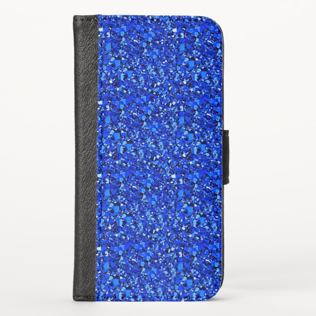 Druzy crystal - Sapphire blue iPhone Wallet Case (Front)