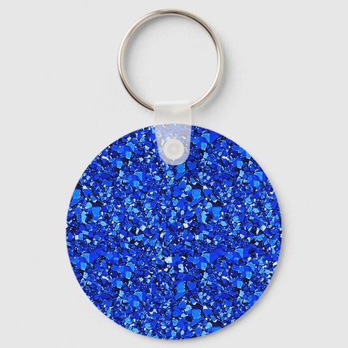 Druzy crystal _ Sapphire blue Keychain