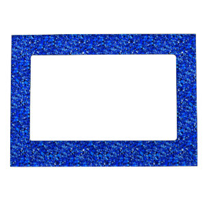 Druzy crystal - sapphire blue magnetic frame
