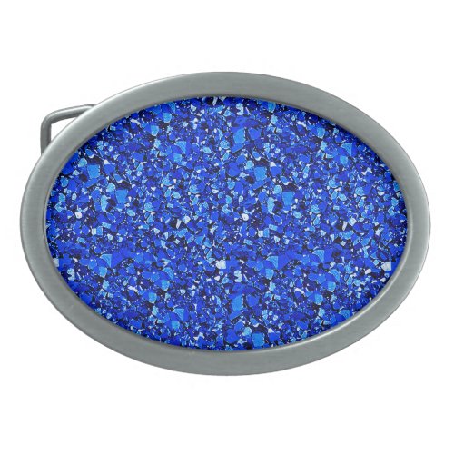 Druzy crystal _ Sapphire blue Oval Belt Buckle