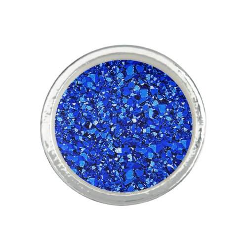 Druzy crystal _ Sapphire blue Ring