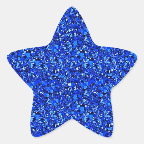 Druzy crystal _ Sapphire blue Star Sticker