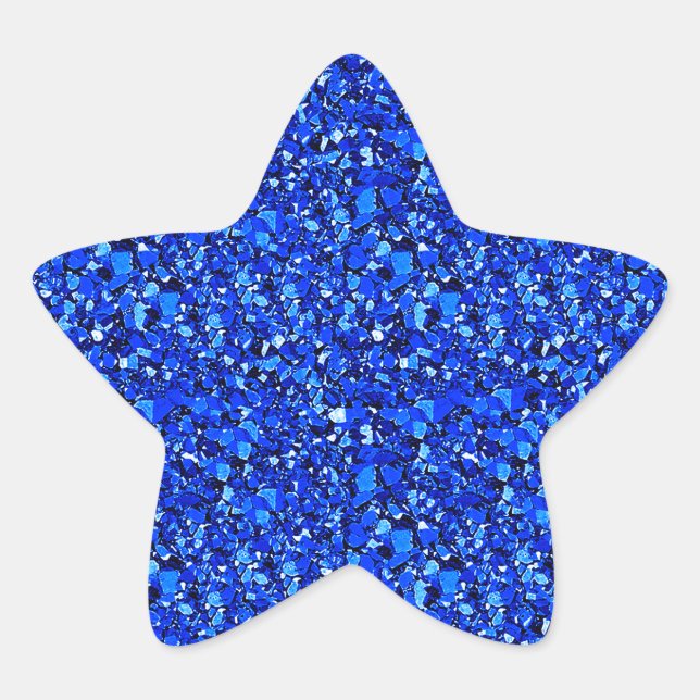 Druzy crystal - Sapphire blue Star Sticker (Front)