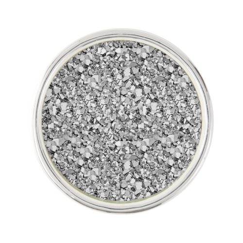 Druzy crystal _ white gold color lapel pin