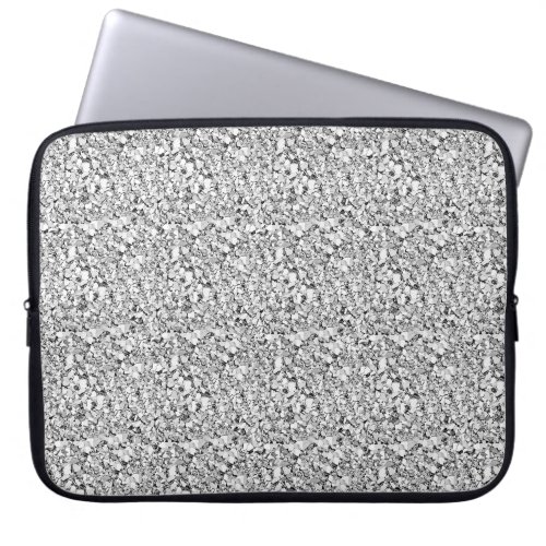 Druzy crystal _ white gold color laptop sleeve