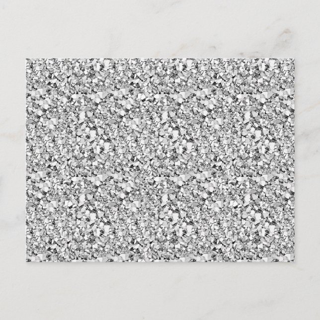 Druzy crystal - white gold color postcard (Front)