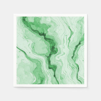 Druzy Forest Green Agate Look Napkins