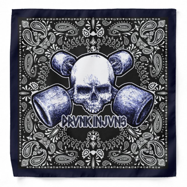 DRVNK INJVNS Skate Rock  Bandana (Front)