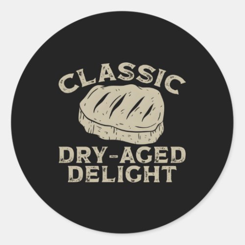 Dry_Aged Delights Backprint Dry_Aged Classic Round Sticker
